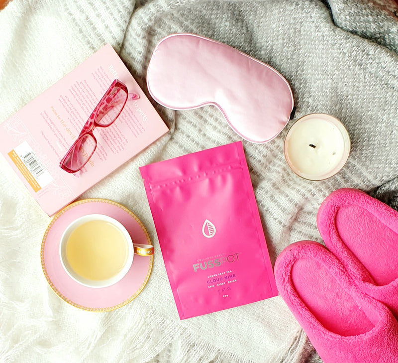 Fusspot Collagen Sleep tea to help you sleep better and relax