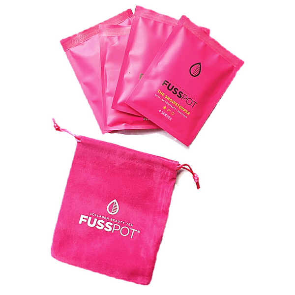 Fusspot Collagen Beauty Tea Sampler Pack with Collagen Beauty Tea for skin, hair and nails